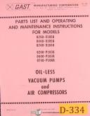 Gast 0149-V105A, 440 & 740 Pumps & Compressors Operations & Parts Manual 1965